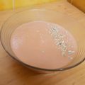 El cooksnap de Salma cuando hizo Crema fría de tomate, remolacha y calabacín.
