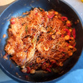 El cooksnap de Carmen Juárez Moreno cuando hizo Fideos de arroz con gambas en salsa de soja.