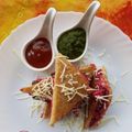 Deepa Rupani's cooksnap of when they made પીંક સેન્ડવીચ/બીટ રુટ સેન્ડવીચ.