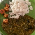Mohan Krishna's cooksnap of when they made Palak Dal (spinach-lentil soup).