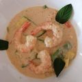 El cooksnap de Bibi García cuando hizo Camarones con calabacitas y leche de coco.