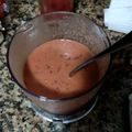 El cooksnap de Alicia Escribano cuando hizo Gazpacho de cerezas.