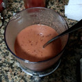 El cooksnap de Alicia Escribano cuando hizo Gazpacho de cerezas.