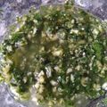 El cooksnap de Patri Alaniz cuando hizo Pesto de Albahaca con su Majestad, el Queso.