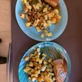 El cooksnap de Ángel cuando hizo Solomillo a la mostaza y miel con tartar de patata y verduras.