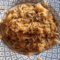 El cooksnap de Aaron Ferrer Jimenez cuando hizo Timbal de arroz, gulas, champiñones.