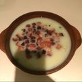 El cooksnap de Dennisse Basoalto cuando hizo Sopa de canonigos y esparragos.