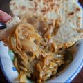 il ali quando ha preparato Pol roti (piadina al cocco) con cipolle in agrodolce di Dinusha