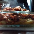 El cooksnap de Caroline Navarrete cuando hizo Alitas de pollo con una cama de papas fritas.