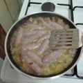 El cooksnap de Toni Garcia Miranda cuando hizo Salchichas de pollo al vino blanco.