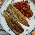 El cooksnap de Maria Rosa Aznárez Navarro cuando hizo Caballa a la plancha con guarnición de verduras.
