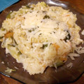 El cooksnap de Mayra Grezch cuando hizo Guiso de arroz y zapallito con queso.