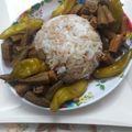 صورة من طـبخآت يآسـمـين🌹🌷، شاركها بعد تجربة وصفة مرق البامية ورز الشعيرية 🍞🍚🥗