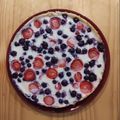 El cooksnap de yessenia mauna cuando hizo Kuchen arándano frambuesa.