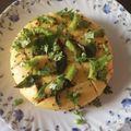 Sarita Srivastava's cooksnap of when they made Khaman Dhokla.