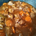 El cooksnap de DelicIANNcook cuando hizo Cabezada de cerdo a la bourguignon.
