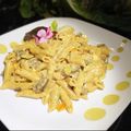 El cooksnap de Zaida TC @alquimiasfood cuando hizo Macarrones con nata y champiñones.