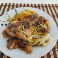 El cooksnap de Maija Doe cuando hizo Bacalao con setas y cebolla caramelizada.