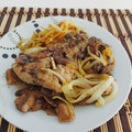 El cooksnap de Maija Doe cuando hizo Bacalao con setas y cebolla caramelizada.