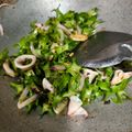 Cooksnap FZ Adzlin semasa beliau membuat Kacang Botol & Sotong Tumis Pecah Telur.