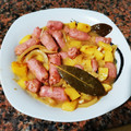 El cooksnap de Jose cuando hizo Salchichas al vino.