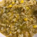 El cooksnap de Amaru Maeda cuando hizo Sopa de arroz con menudo.