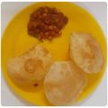 Shyamala Senthil's cooksnap of when they made பூரி சன்னா மசாலா (Poori channa masala recipe in tamil).