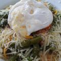 El cooksnap de Laura AO cuando hizo Espaguetis de calabacín con trigueros y huevo escalfado.