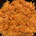 El cooksnap de Rodrigo Bustamante Vaz cuando hizo Arroz con camarones estilo creole o a la criolla.