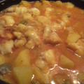 El cooksnap de Charo Ruiz cuando hizo Rape con patatas y almendras.