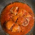 Cooksnap của Minh Hayes khi họ làm theo món Cơm ngon nhà Huý 🏡: Mực dồn thịt sốt cà - Canh mồng tơi, rau dền, mướp nấu thịt, mọc