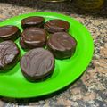 El cooksnap de Lu cuando hizo Alfajores integrales de avena, maní y coco, con cacao 80 %.