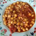 El cooksnap de Sandra cuando hizo Garbanzos con callos.
