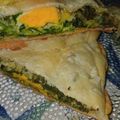El cooksnap de Gabriela Martusciello cuando hizo Pascualina fácil con espinacas crudas.