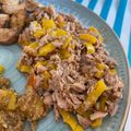 El cooksnap de Daniela Benavides cuando hizo Atún con tomate y pimentón amarillo.