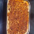 El cooksnap de Marta Arroyo cuando hizo Musaka de berenjena y calabacín.