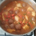 El cooksnap de Jose Villota cuando hizo Albóndigas de ternera en salsa con guisantes.