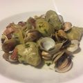 El cooksnap de Ramón Esteban López cuando hizo Alcachofas con almejas y jamón.