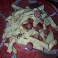 El cooksnap de Marce cuando hizo Papas fritas con salsa cheddar y verdeo.