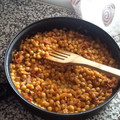 El cooksnap de ebano moda cuando hizo Garbanzos con beicon.