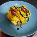 El cooksnap de cocina cuando hizo Tartar de salmón aguacate y mango.