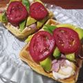 El cooksnap de Romi cuando hizo Waffles rellenos (Salados).