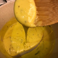 El cooksnap de Ale Flamarique cuando hizo Salsa de queso para pasta.