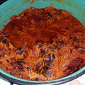 El cooksnap de Caro cuando hizo Tinga de flor de Jamaica y zanahoria.