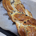 El cooksnap de Beatriz cuando hizo Pan brioche trenzado.