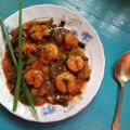 Bakul Samantha Sarkar's cooksnap of when they made চিলি প্রণ (chili prawn recipe in BengalI).