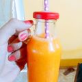 El cooksnap de Miaguadalupe Bustos cuando hizo Licuado de naranja y durazno!🍊🍑.