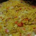 El cooksnap de Paola Lozano Zafra cuando hizo Fideuà vegetariana con hierbabuena y garbanzos.