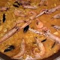 El cooksnap de laura cuando hizo Arroz con gambones en paella.