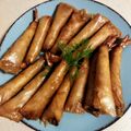 El cooksnap de Macarena cuando hizo Gambones marinados envueltos en masa filo.